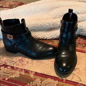 Tommy Hilfiger Black Ankle Boots